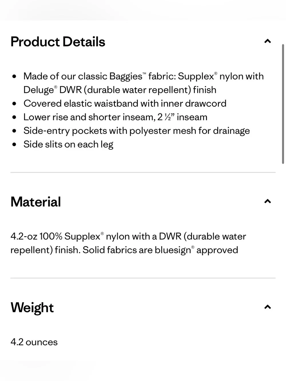Patagonia barwly baggies